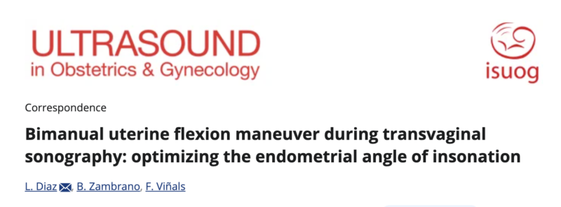 Bimanual Uterine Flexion Maneuver During Transvaginal Sonography – ISUOG