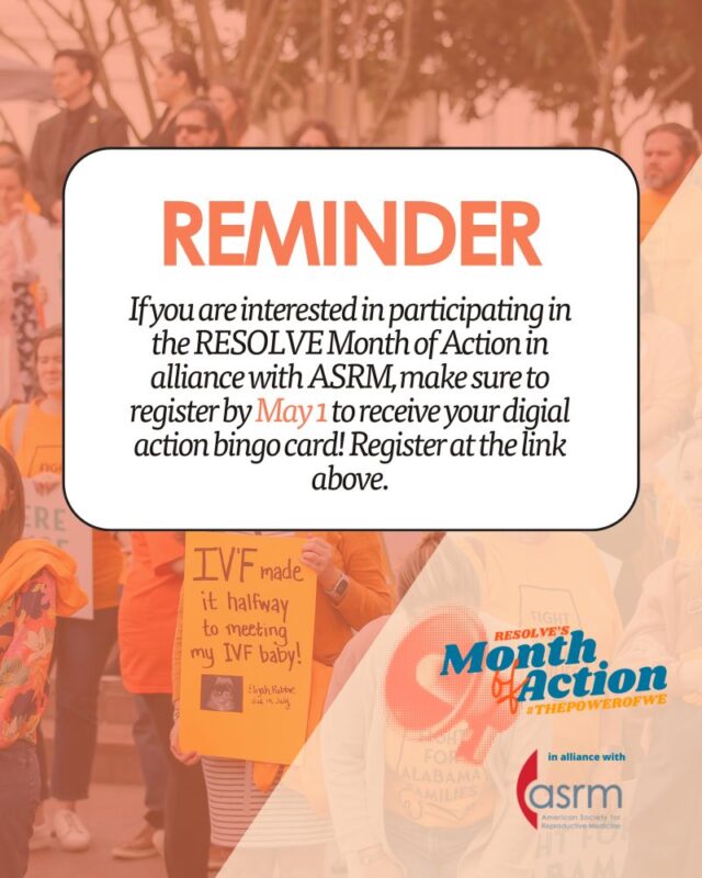 Join the May Month of Action for Fertility Advocacy – ASRM 