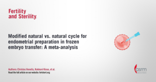 Natural Cycle for Endometrial Preparation in Frozen Embryo Transfer - Fertility and Sterility