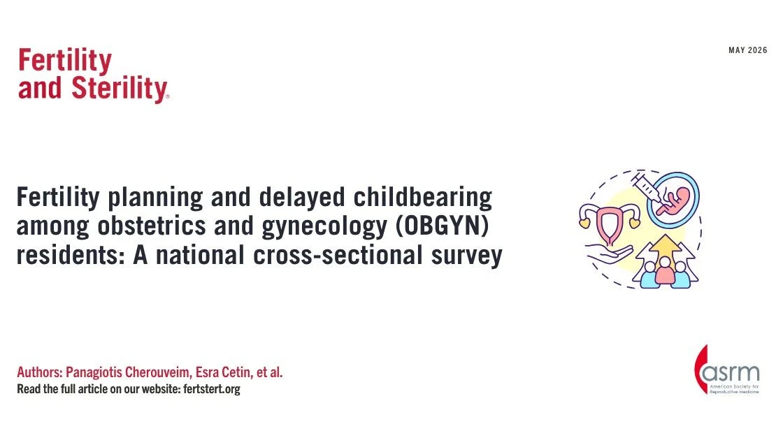 Fertility Planning and Delayed Childbearing Among OBGYN Residents – Fertility and Sterility
