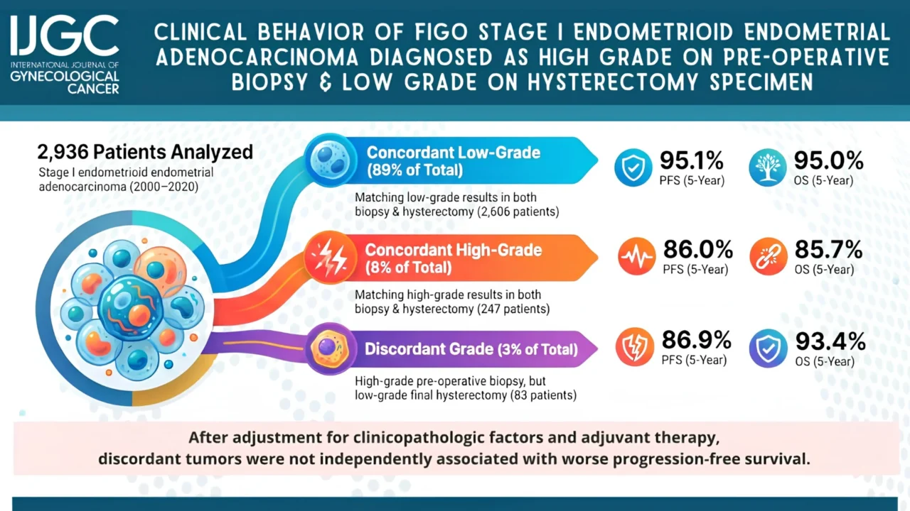 Does Tumor Grade Discordance Affect Prognosis in Endometrial Cancer? – IJGC
