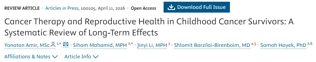 Cancer Therapy and Reproductive Health in Childhood Cancer Survivors – Fertility and Sterility