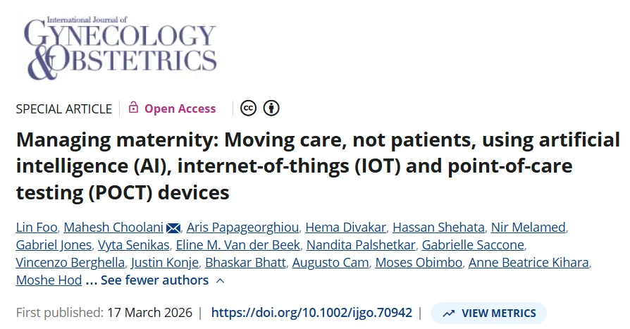 FIGO Committee Explores How AI and IoT Could Transform Maternity Care – IJGO