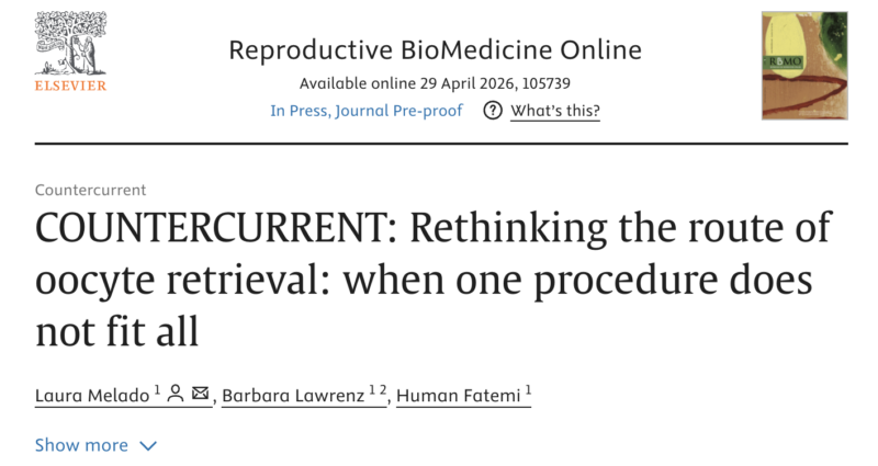 Laura Melado Vidales: Our New Paper Questions One-Size-Fits-All Approach to Oocyte Retrieval