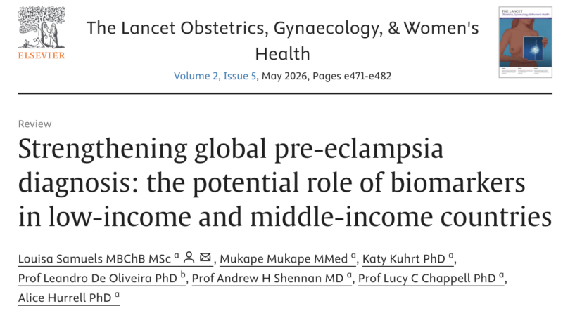 Andrew Shennan: Strengthening Global Pre-Eclampsia Diagnosis