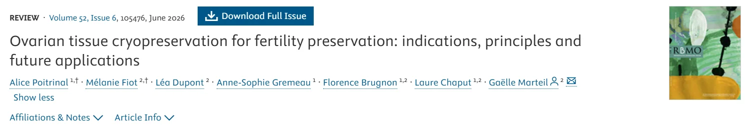 Ovarian Tissue Cryopreservation and Fertility Preservation in Young Female Cancer Patients – RBMO