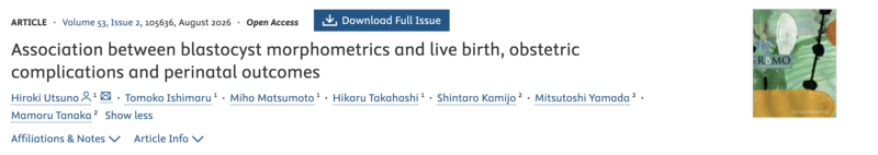 Association Between Blastocyst Morphometrics and Live Birth, Obstetric Complications and Perinatal Outcomes – RBMO
