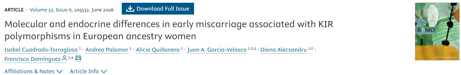 KIR Polymorphisms May Influence Early Pregnancy Loss Mechanisms – RBMO