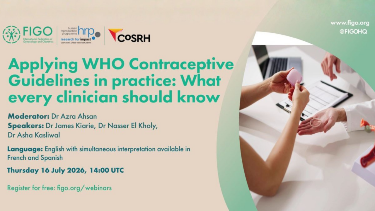 Upcoming FIGO Webinar on WHO Contraceptive Guidelines – FIGO