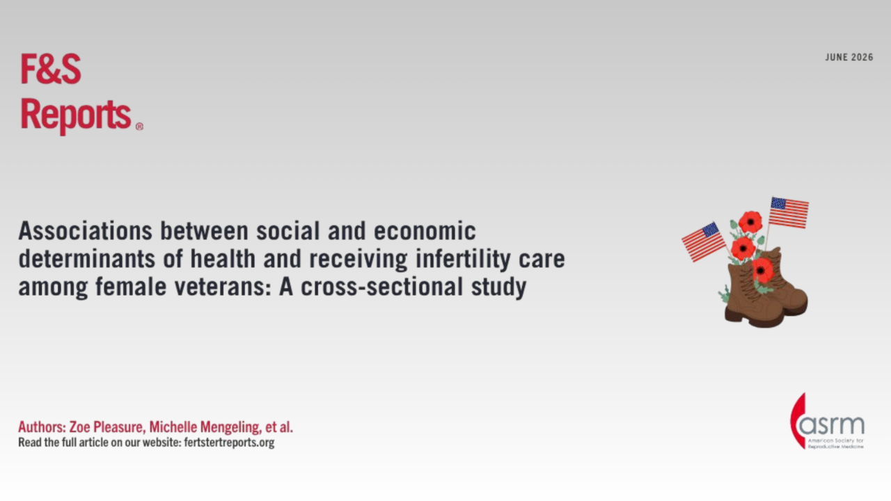 The Link Between Social and Economic Determinants of Health and Infertility Care for Female Veterans – Fertility and Sterility