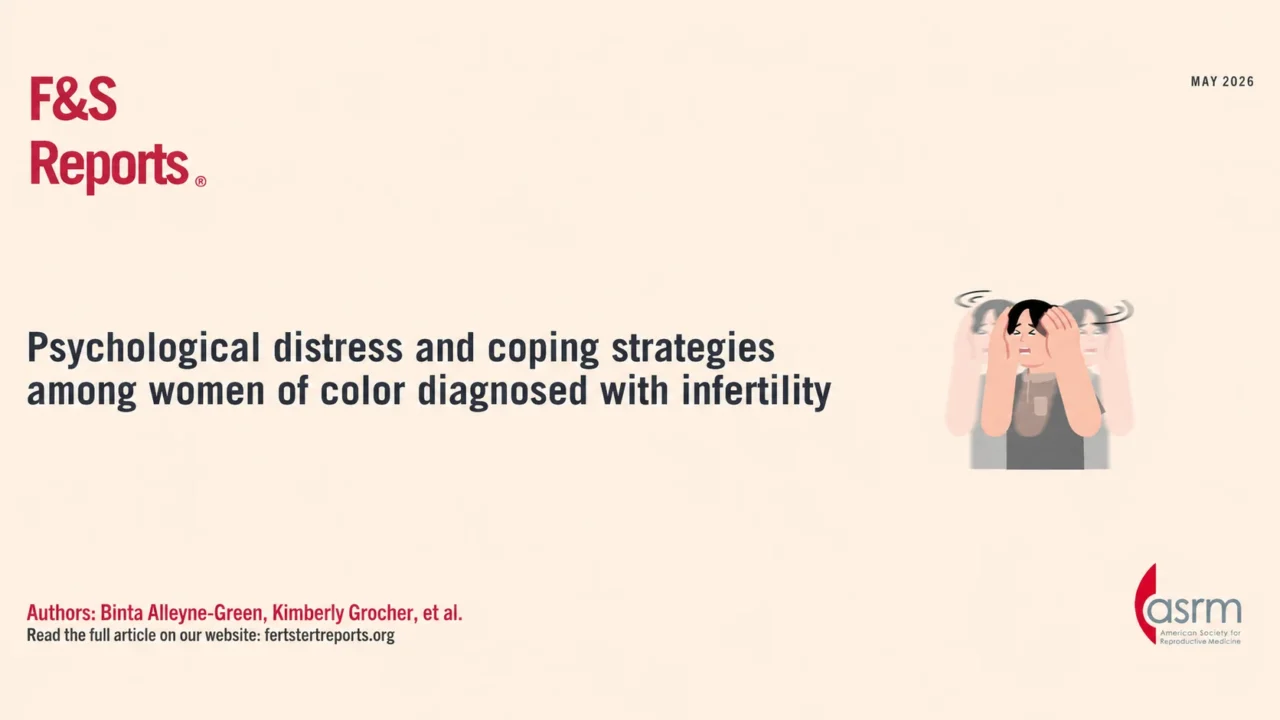 Psychological Distress and Coping Strategies Among Women of Color Diagnosed with Infertility – Fertility and Sterility
