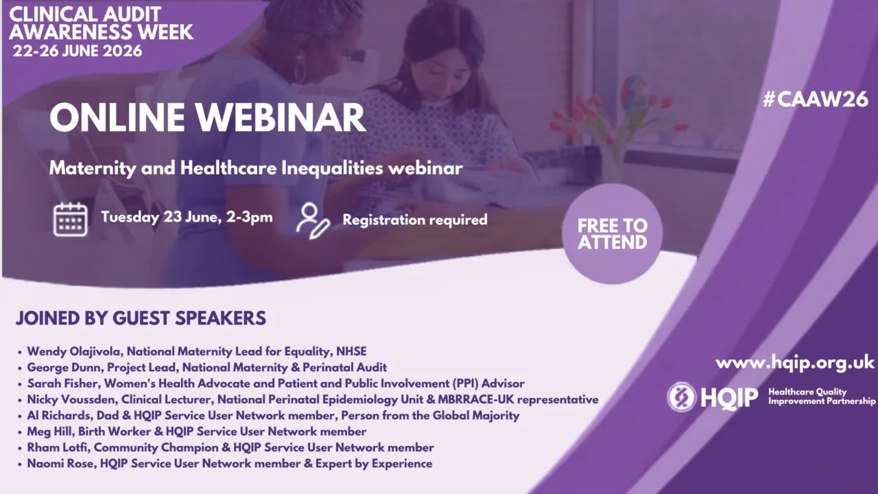HQIP Webinar Explores Maternity Inequalities During Clinical Audit Awareness Week – RCOG