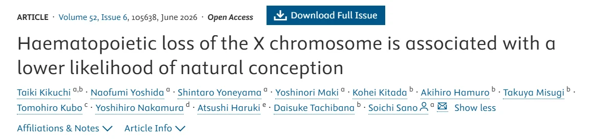 Hematopoietic X Chromosome Loss May Offer New Insight Into Ovarian Reserve – RBMO
