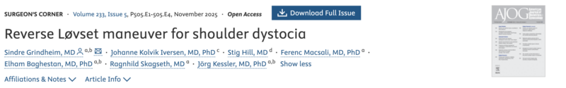 Christopher Robinson: Reverse Løvset Maneuver for Shoulder Dystocia!