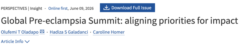 Global Pre-Eclampsia Summit, Aligning Priorities for Impact – The Lancet Obstetrics, Gynaecology, and Women’s Health