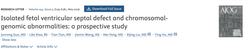 Christopher Robinson: Isolated Fetal Ventricular Septal Defect and Chromosomal-Genomic Abnormalities!
