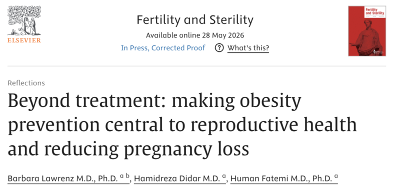 Barbara Lawrenz: Making Obesity Prevention Central to Reproductive Health and Reducing Pregnancy Loss