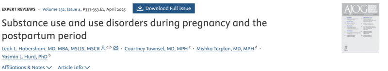 Christopher Robinson: Substance Use and Use Disorders During Pregnancy and the Postpartum Period