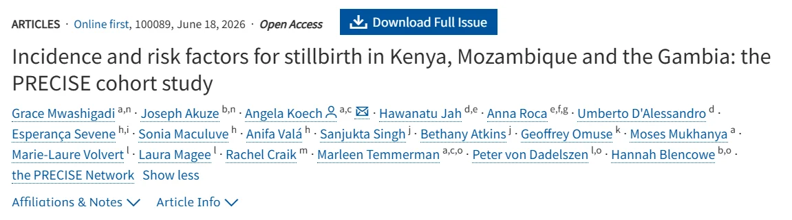 Angela Koech: PRECISE Network Findings Point to Targeted Stillbirth Prevention