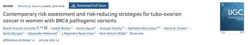 Risk-Reducing Strategies for BRCA-Linked Tubo-Ovarian Cancer – IJGC