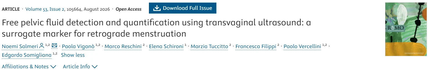 Free Pelvic Fluid Detection and Quantification Using Transvaginal Ultrasound – RBMO