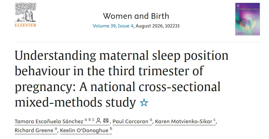 Maternal Sleep Position Behaviour in the Third Trimester of Pregnancy – NPEC