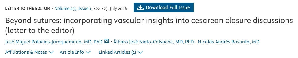 Christopher Robinson: Incorporating Vascular Insights Into Cesarean Closure Discussions