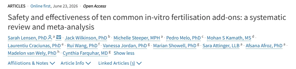 New Lancet Studies Question the Evidence Behind Common IVF Add-Ons – The Lancet Group