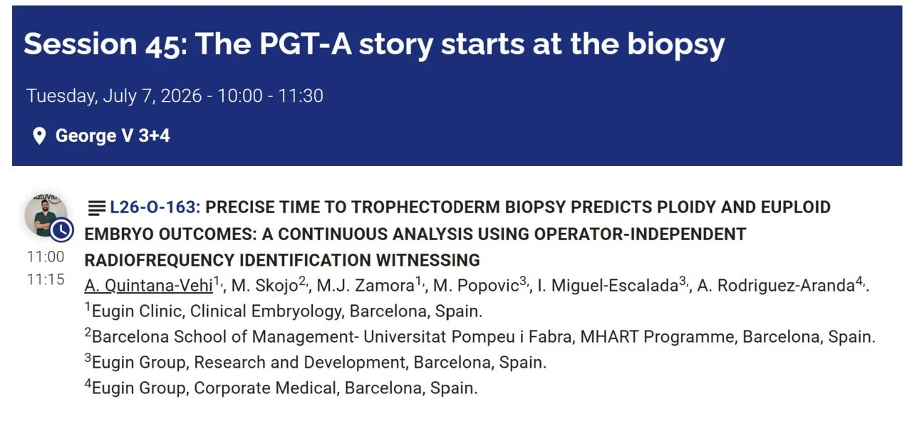Andreu Quintana i Vehí: I’ll Be Presenting My Latest Work at ESHRE2026 on Tuesday