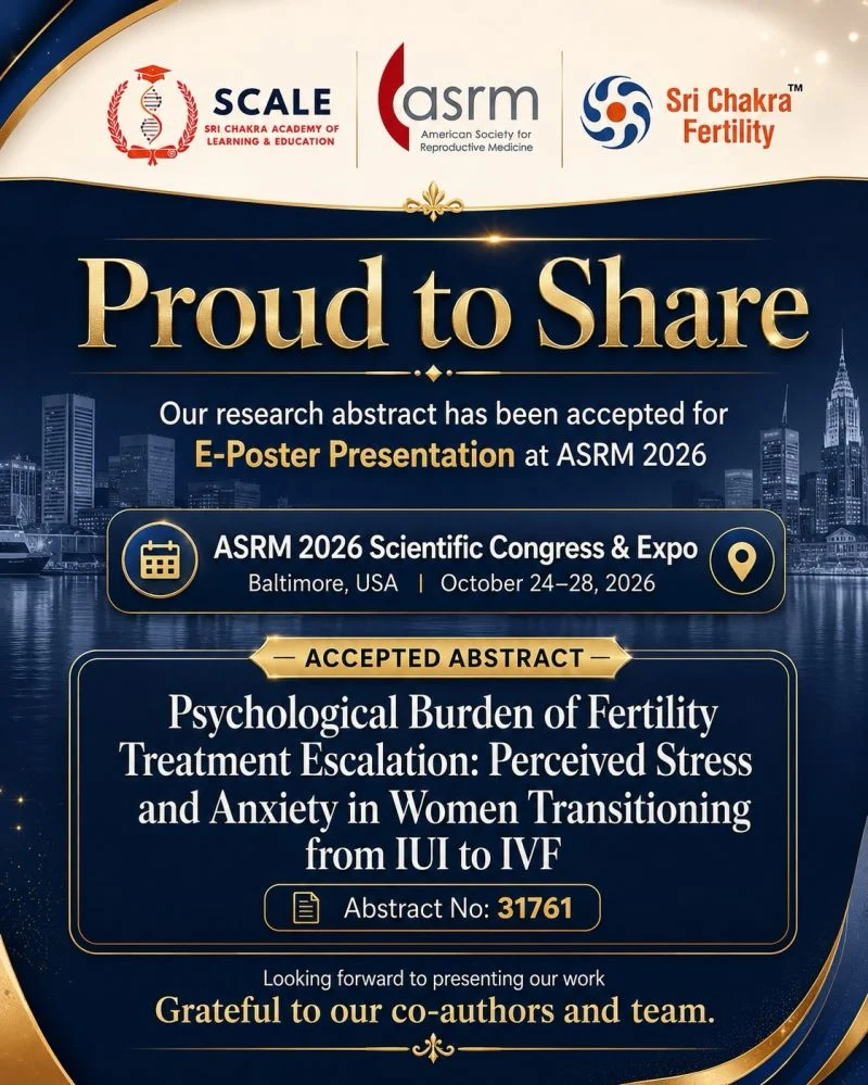 Vasundara Jagannathan: Our Research Abstract Has Been Accepted for E-Poster Presentation at ASRM 2026