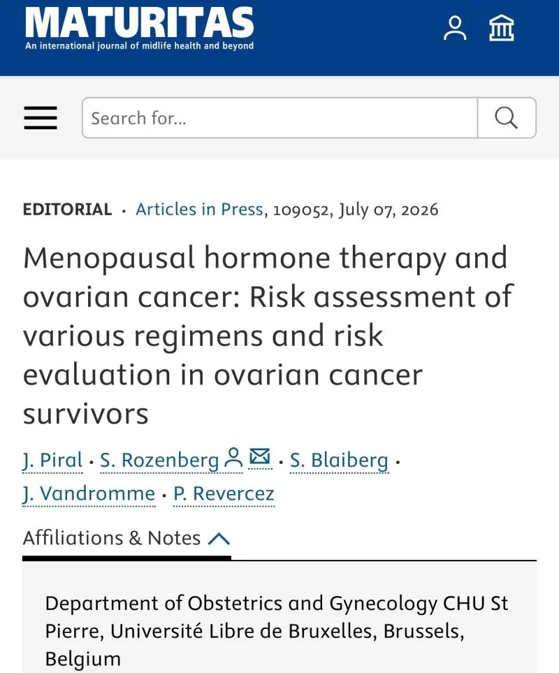 Vikram Sinai Talaulikar: Current Best Evidence on MHT in Ovarian Cancer Survivors