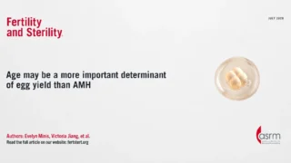 Age May Be a More Important Determinant of Egg Yield Than AMH - Fertility and Sterility
