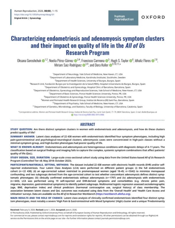 Dora Koller: Grouping Symptoms Across Body Systems Could Improve Endometriosis Diagnosis