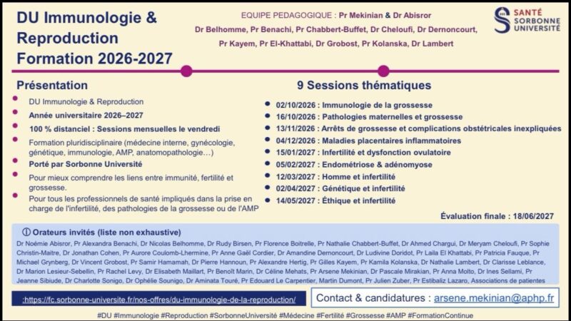 Nadim Bayeh: Reproductive Immunology Training Opens for Registration