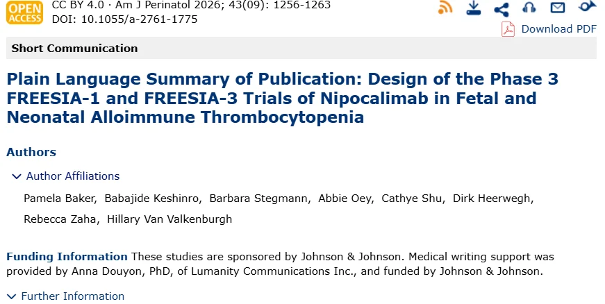 Christopher Robinson: Nipocalimab Phase 3 Trials in Fetal and Neonatal Alloimmune Thrombocytopenia