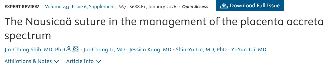 Christopher Robinson: The Nausicaä Suture in the Management of the Placenta Accreta Spectrum