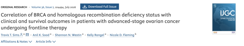 Correlation of BRCA and HRD Status With Clinical and Survival Outcomes in Ovarian Cancer – IJGC