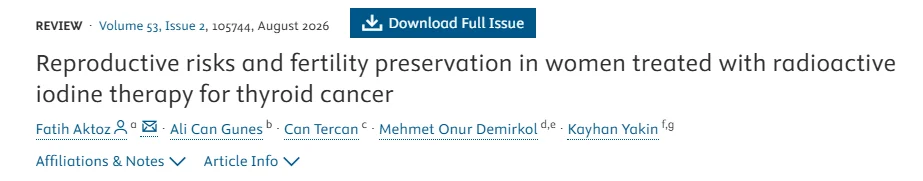 Reproductive Risks and Fertility Preservation After Iodine Therapy – RBMO