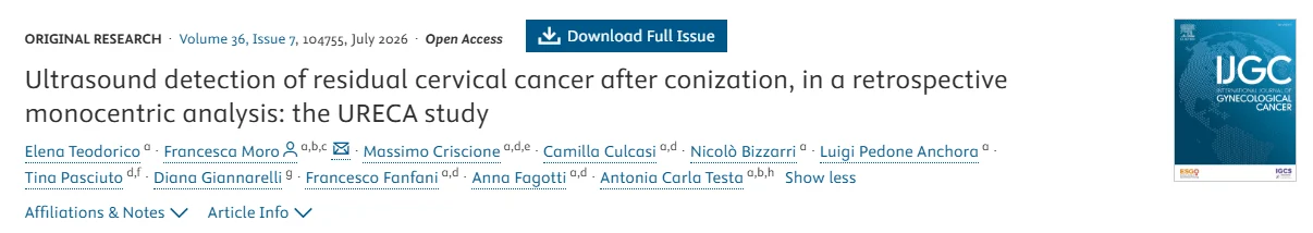 Can Ultrasound Reliably Detect Residual Cervical Cancer After Conization? – IJGC