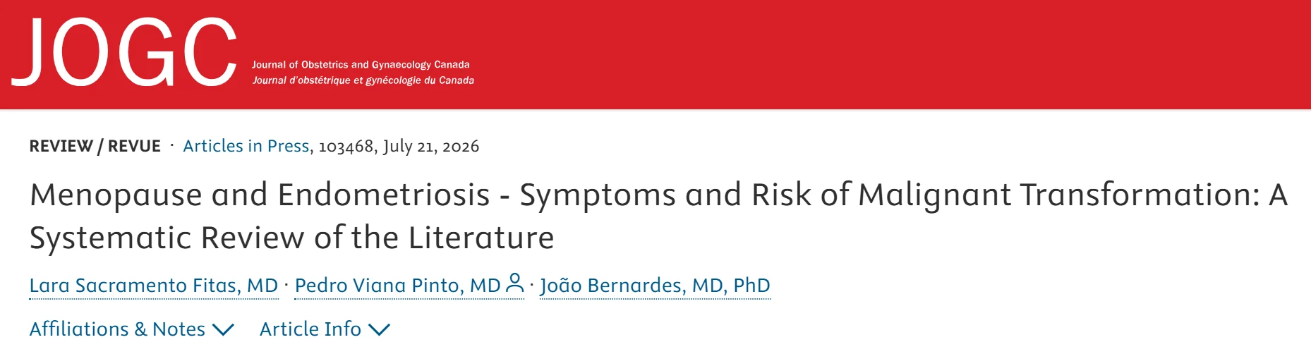 Pedro Viana Pinto: Does Endometriosis Really Resolve after Menopause?