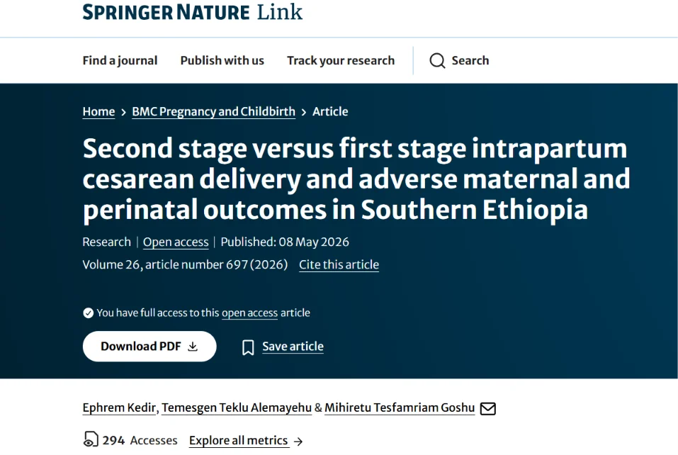 Temesgen T. Alemayehu: 2nd Stage vs 1st Stage Intrapartum Cesarean Delivery