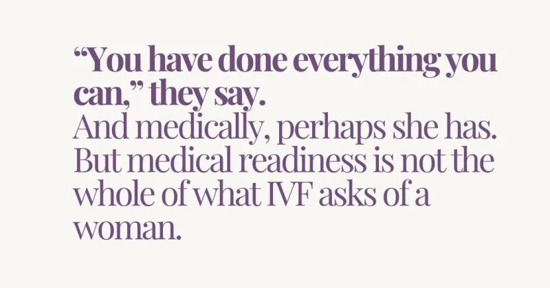 Margaret Cali: The Quiet Load of IVF
