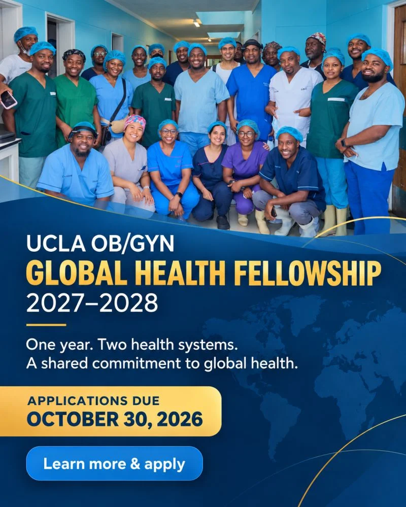 Aparna Sridhar and Christina Han: Excited to Announce the UCLA OB/GYN Global Health Fellowship