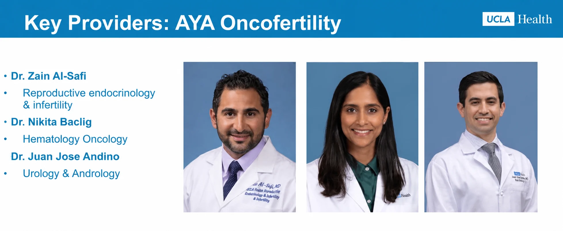 Juan J. Andino: Discussions around Oncofertility with Passionate Folks from AYA Team at UCLA Health