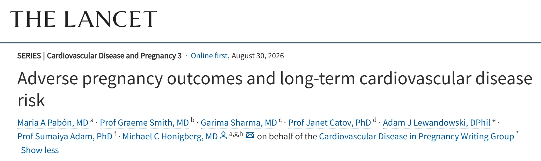 Sonia Muliyil: Launching a New Lancet Series on Cardiovascular Disease and Pregnancy at ESC 2026