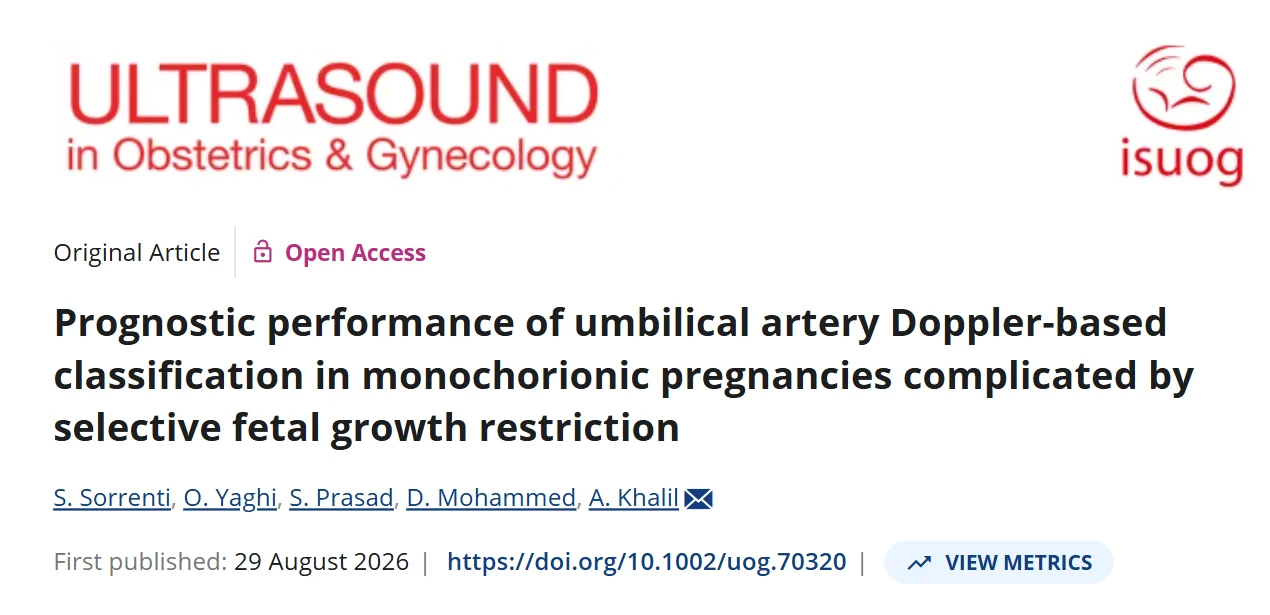 Odai Yaghi։ How Well Umbilical Artery Doppler-Based Classification Predicts Outcomes in Twin Pregnancies