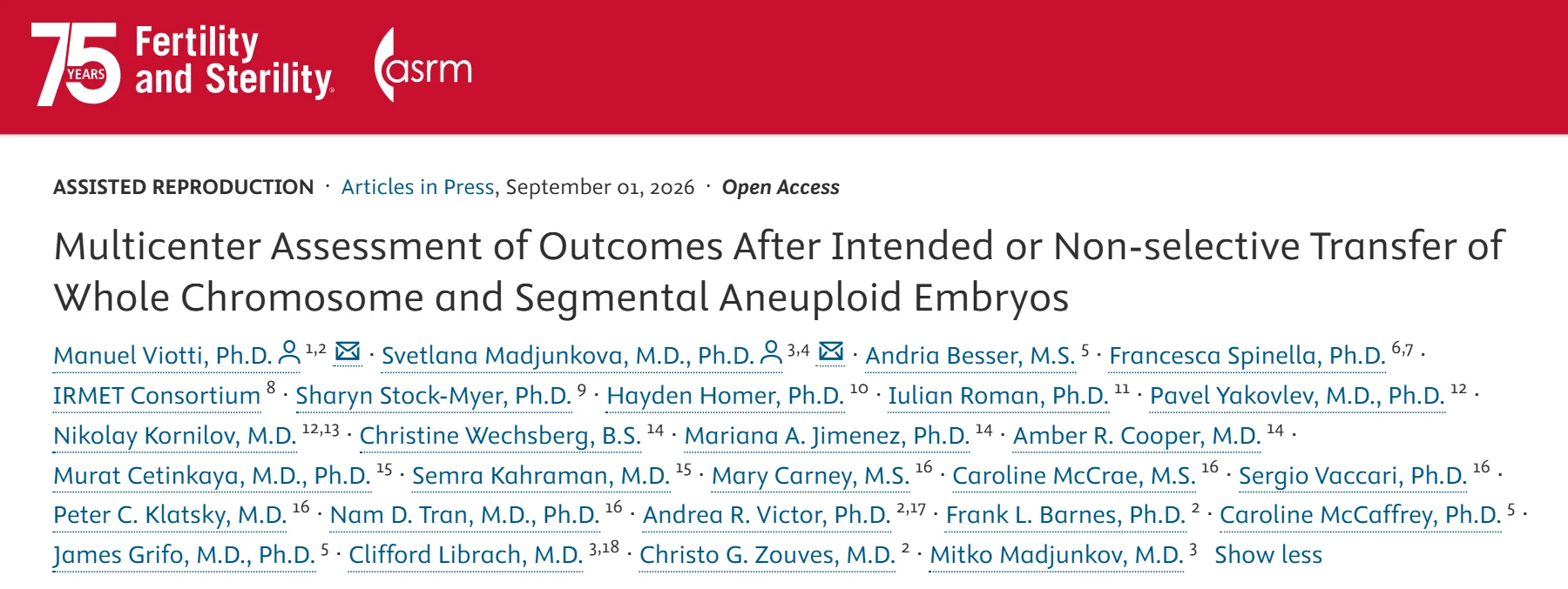 Jordan Abdi: Evaluating Outcomes in Transferring Aneuploid Embryos