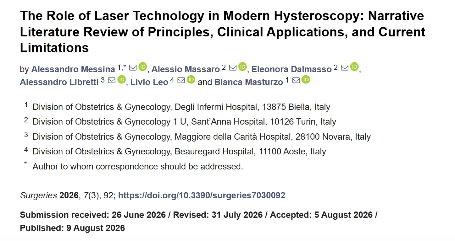 Laser Hysteroscopy: Towards Precision and Fertility-Preserving Intrauterine Surgery