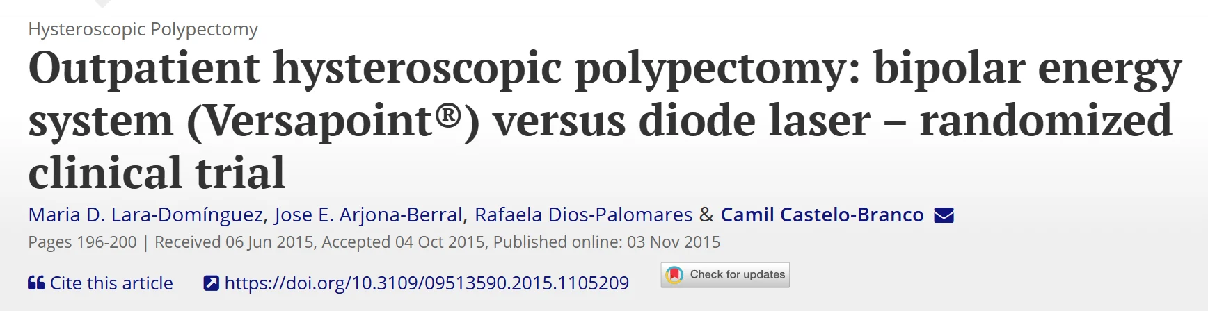 Laser Hysteroscopy: Towards Precision and Fertility-Preserving Intrauterine Surgery