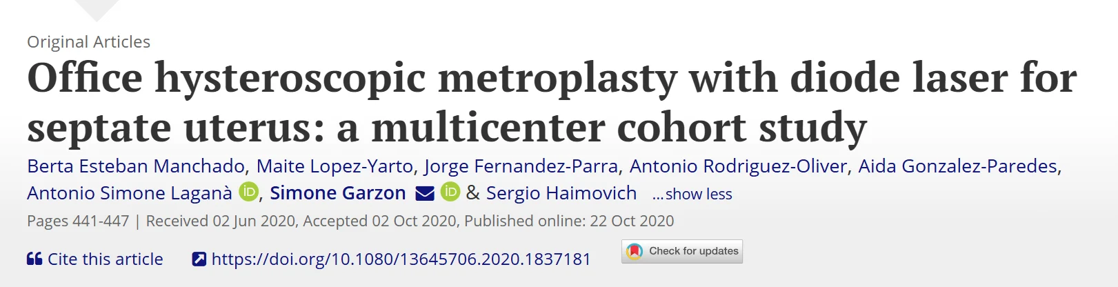 Laser Hysteroscopy: Towards Precision and Fertility-Preserving Intrauterine Surgery
